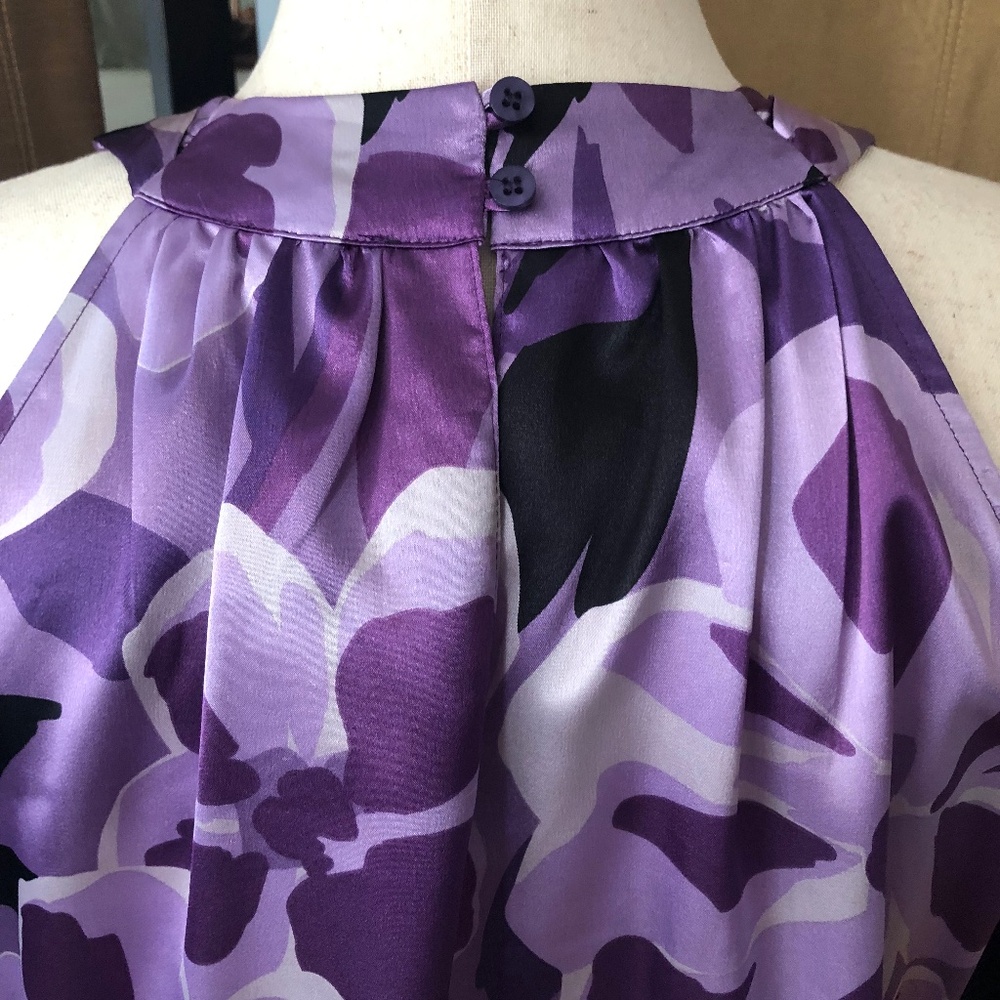 Apt.9 Purple Floral Print Sequins Tank Blouse - Picture 5 of 10